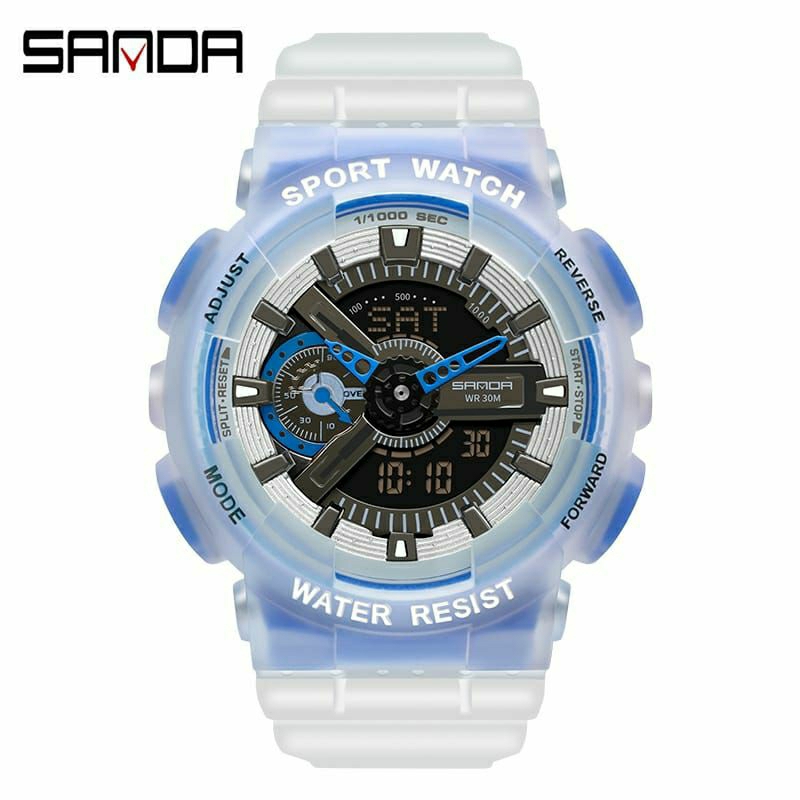 SANDA 3029 ORIGINAL JAM TANGAN PRIA DUALTIME TERLARIS BISA COD