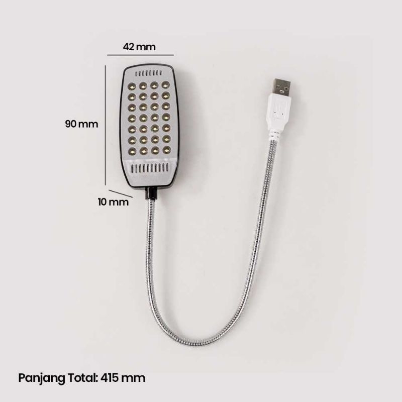 Lampu Baca Mini LED USB 28 LED Cool White 1.5 W With Saklar Switch