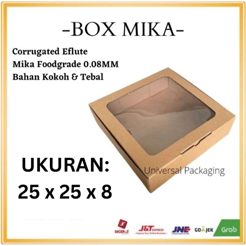 

Dos EFLUTE WINDOW TINGGI 8 | 25x25x8 CM | Dos Hampers Kotak Sovenir