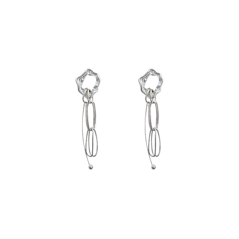 Anting Wanita Rumbai Silver Elegan Korea Fashion Style Rodium