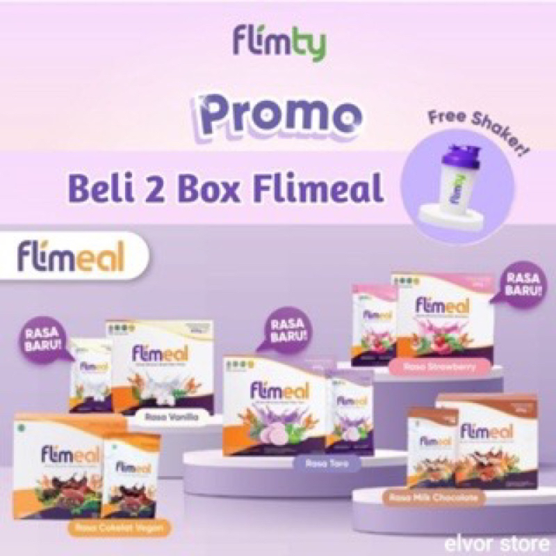 

FLIMEAL Meal Replacement Rasa Cokelat Almond VEGAN by Flimty 1 Box 12 Sachet