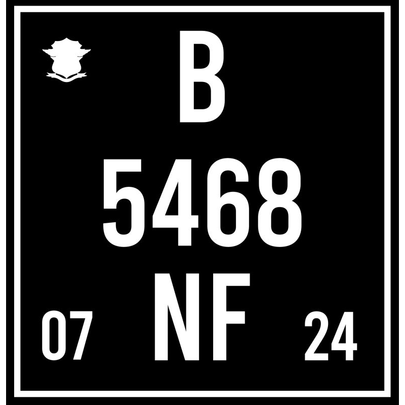 PLAT NOMOR MAGNET VESPA KOTAK BELAKANG