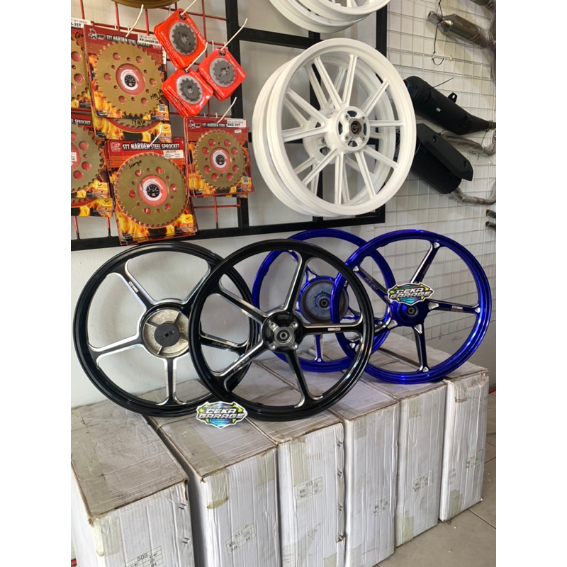 velg enkei fg505 hitam anodize fizr jupiter z vega mx old-velg enkei 505 hitam fizr jupiter f1zr fiz