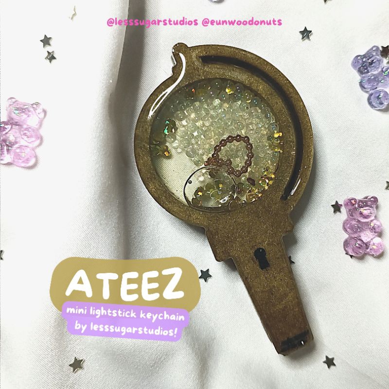 MINI LIGHTSTICK KEYCHAIN ATEEZ ( gantungan kunci lightstick Lightiny )
