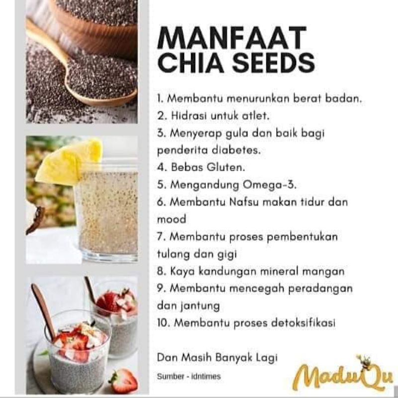 Chia Seed Organic Black Chiaseed Biji Chia Hitam Organik Diet