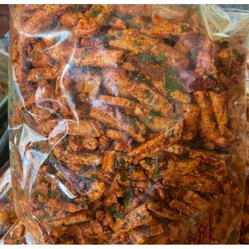 

Basreng pedas daun jeruk/ Baso goreng/Basreng extra pedas daun jeruk kemasan 1kg
