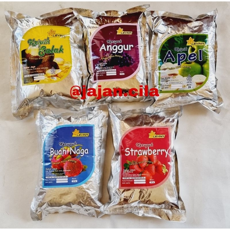 

PROMO PAKET ISI 5 BUNGKUS KERIPIK BUAH DAN KRUPUK BUAH