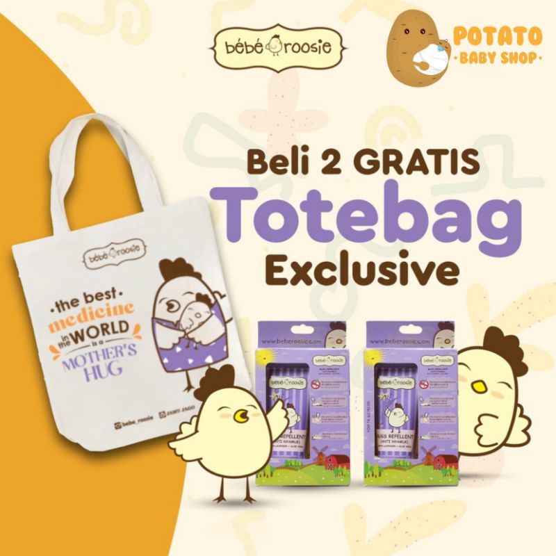 Bebe Roosie Bugs Repellent Bundling(Free Tote Bag) Dan Per 1 Pcs - Anti Nyamuk