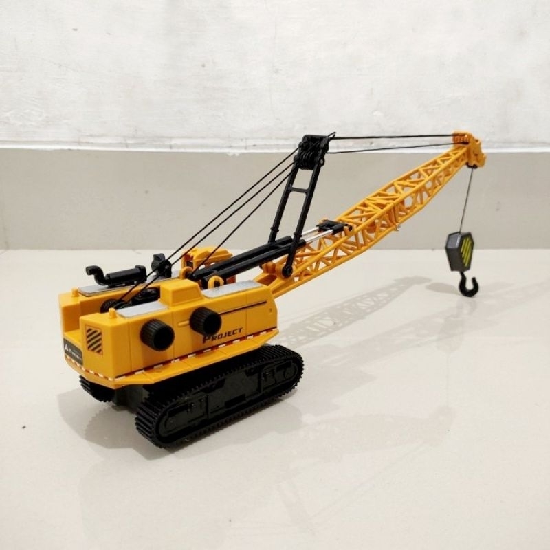 Diecast Truck Crane Konstruksi - Mainan Koleksi Miniatur Alat Berat Anak Dewasa