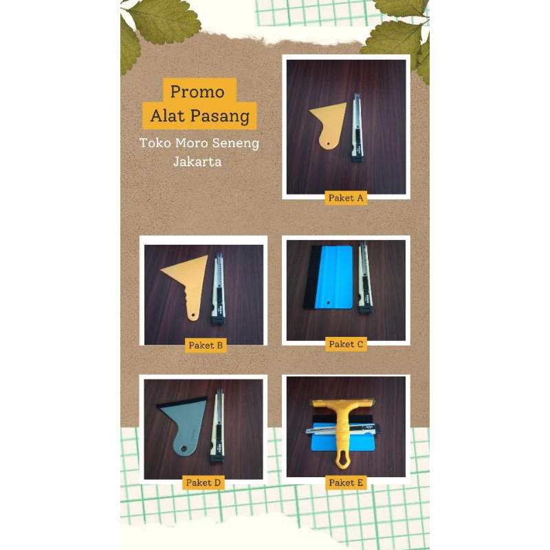 ALAT PASANG KACA FILM - ALAT PASANG STIKER - ALAT PASANG WALLPAPER