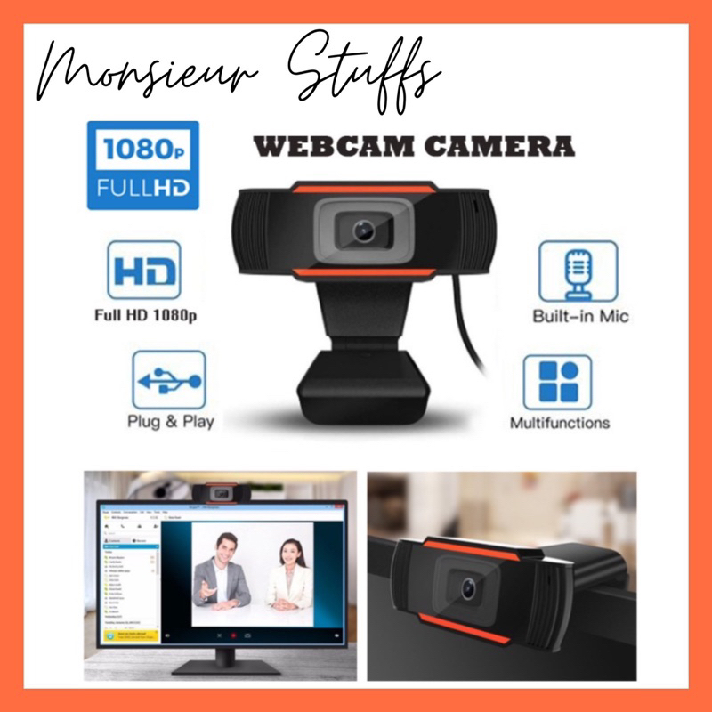 Webcam Camera HD 1080P Webcam Autofocus USB Video with Microphone