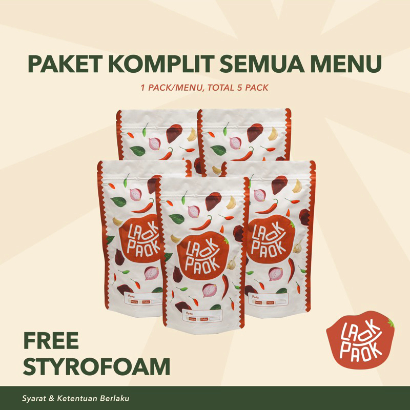 

Laok Paok - Paket Komplit Oseng Mercon Urat Sapi / Sambal Kisi / Oseng Paru / Sambal Tuna Asap / Oseng Daging Sapi (200gr per-pack) / Lauk Makanan Siap Saji