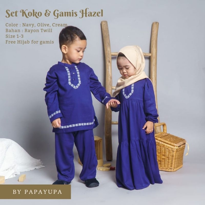 Ready Koko &amp; gamis Hazel by PAPAYUPA Estimasi size 1-3 thn