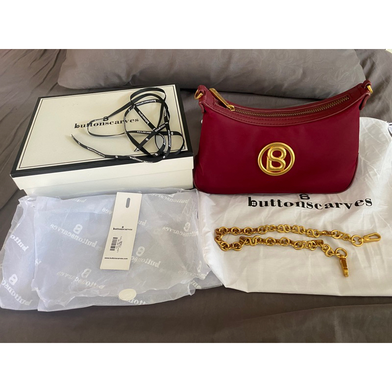 buttonscarves bag luana nylon cherry