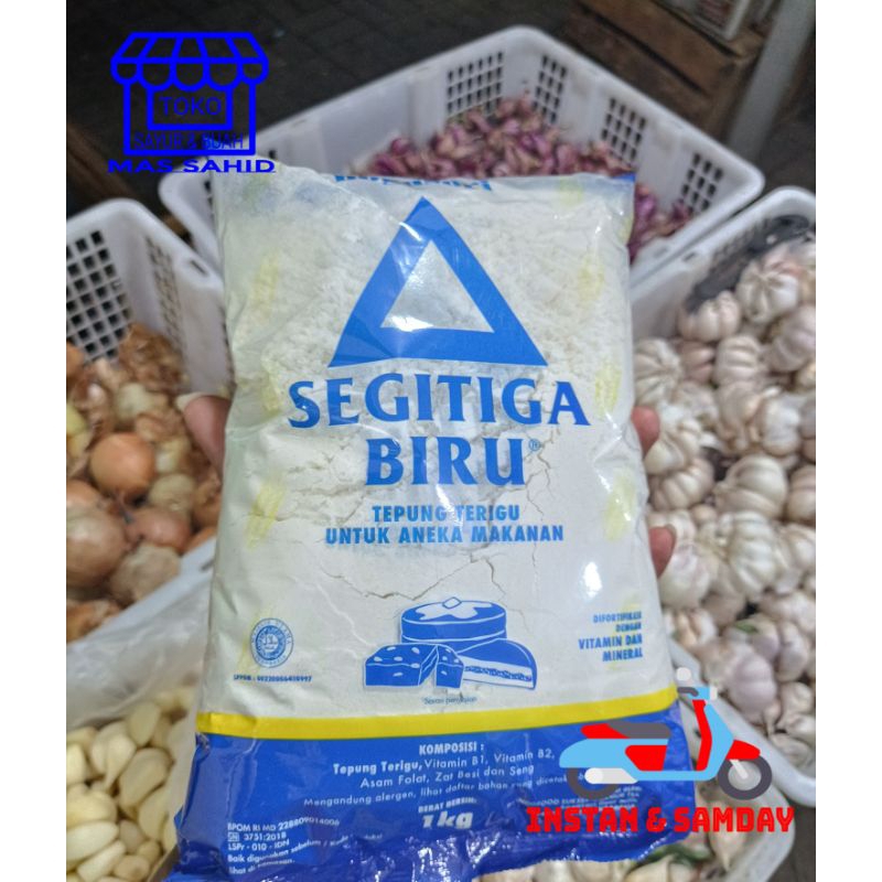 

Tepung Segitiga Biru Kemasan 1 kg Terigu Kemasan KIRIM INSTAN & SAMDAY