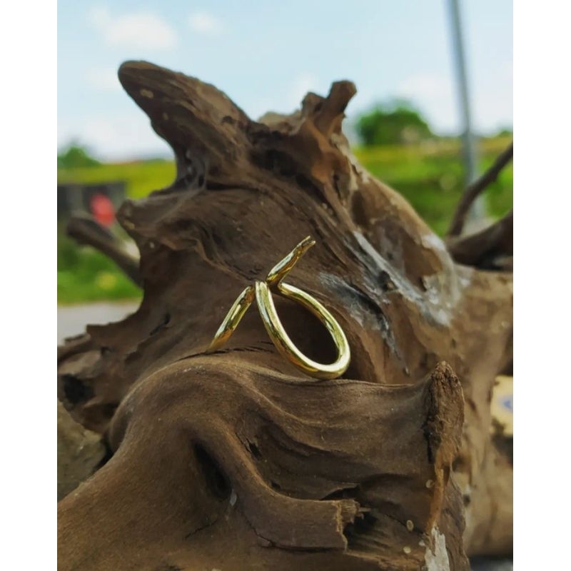 cincin perak 925 gold plated 3D