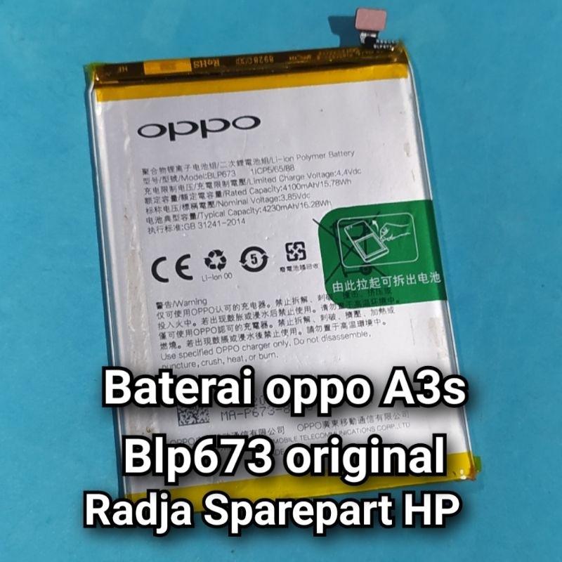 Baterai Oppo A3s original copotan