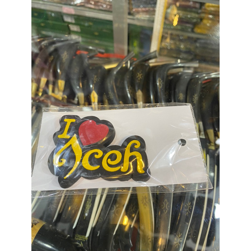 tempelan kulkas karet motif khas aceh | magnet kulkas souvenir aceh