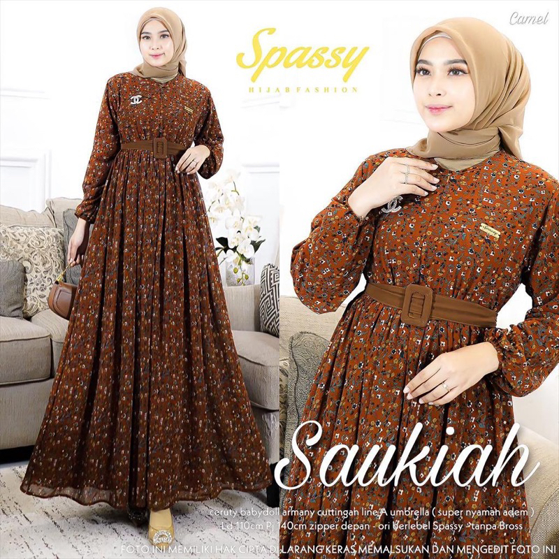 Saukiah dress/gamis/cerutty/monalisa