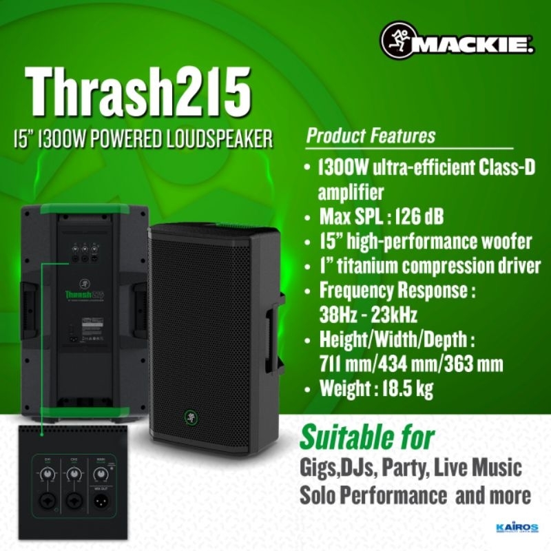 MACKIE Thrash 215 | MACKIE Thrash215 Speaker Active 15 inch 1300 Watt (Harga Satuan)