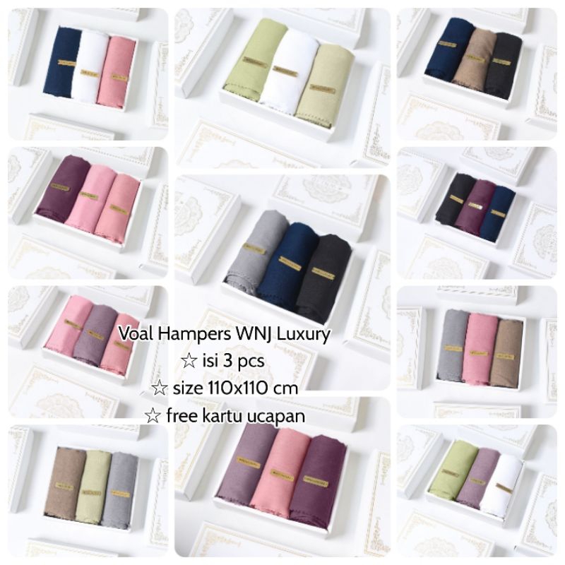 Hijab Segiempat Plain Voal Hampers by WNJ