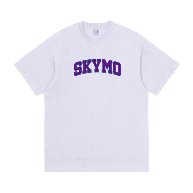 Tshirt Skymo White Basic Tees Distro Kaos Pria Wanita Keren Putih