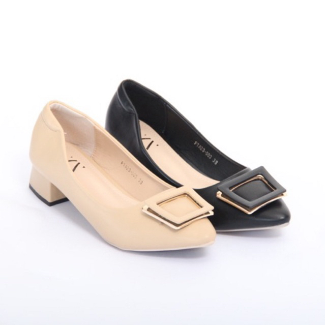 VZN Sepatu Pantofel High Heels Kerja Lancip (Hak 5 cm) Wanita Korea Design Fiorella