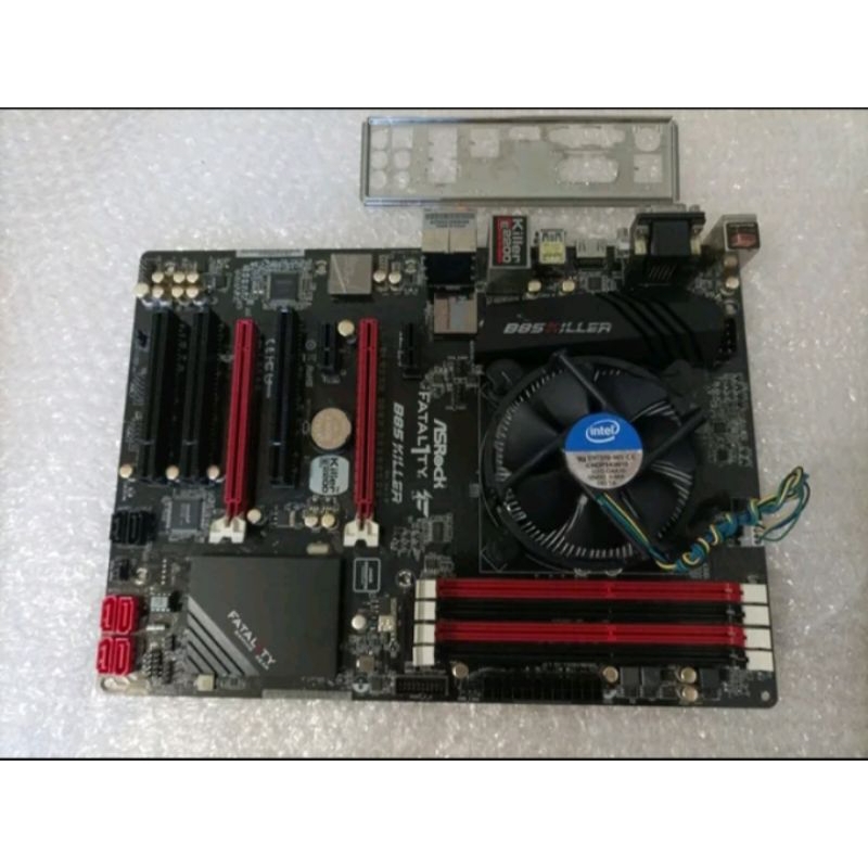 Motherboard PC Gaming ASRock FATAL1TY B85 KILLER 4 slot RAM USB 3.0 paket prosesor Intel core i5 459