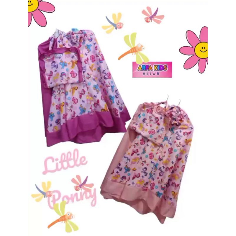 ARFAKIDSHIJAB - ORI Mukena Anak little pony tosca pink biru Jember