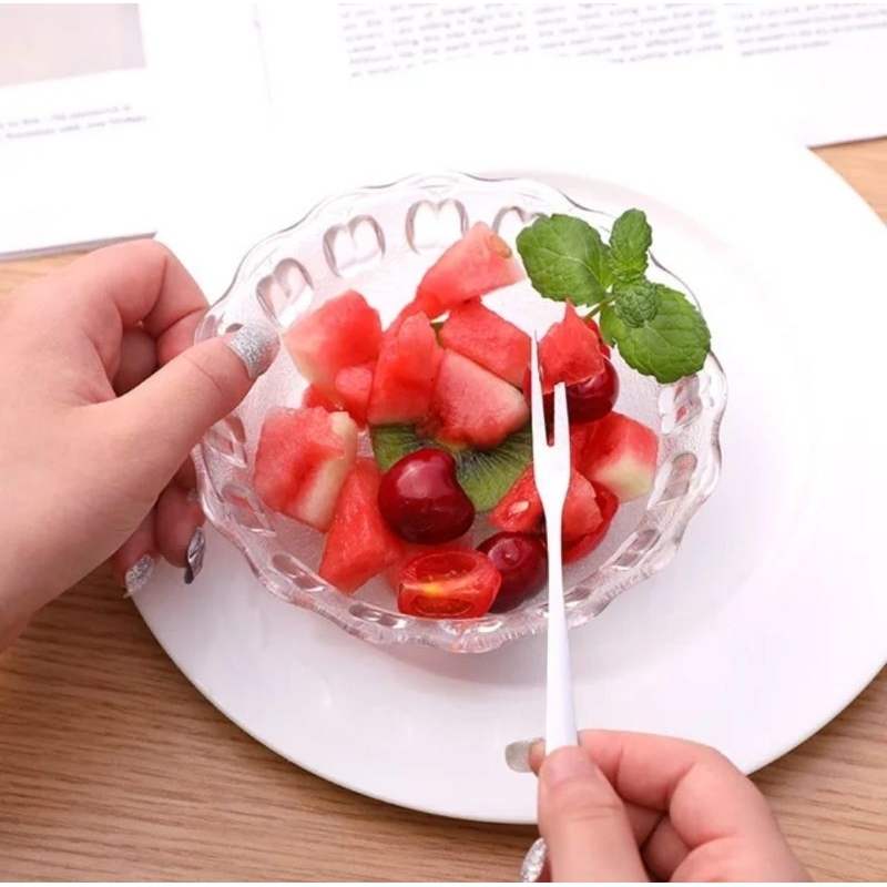 Garpu Buah Stainless / Garpu Kue Dessert Besi Fruit Fork Stainless