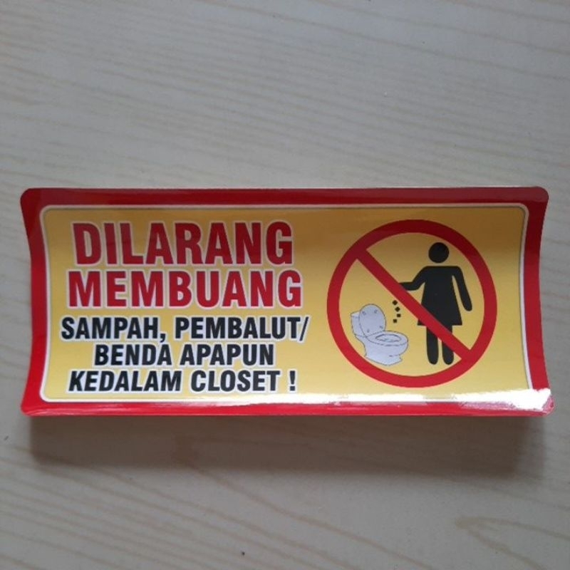 

Stiker Chroomo Dilarang Membuang Sampah Apapun di Closed, Stiker Penggunaan Closed Duduk, Stiker Cara Pakai Closed Duduk