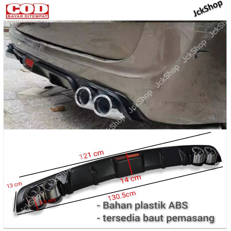 Rear Diffuser Bumper Belakang Mobil Hitam