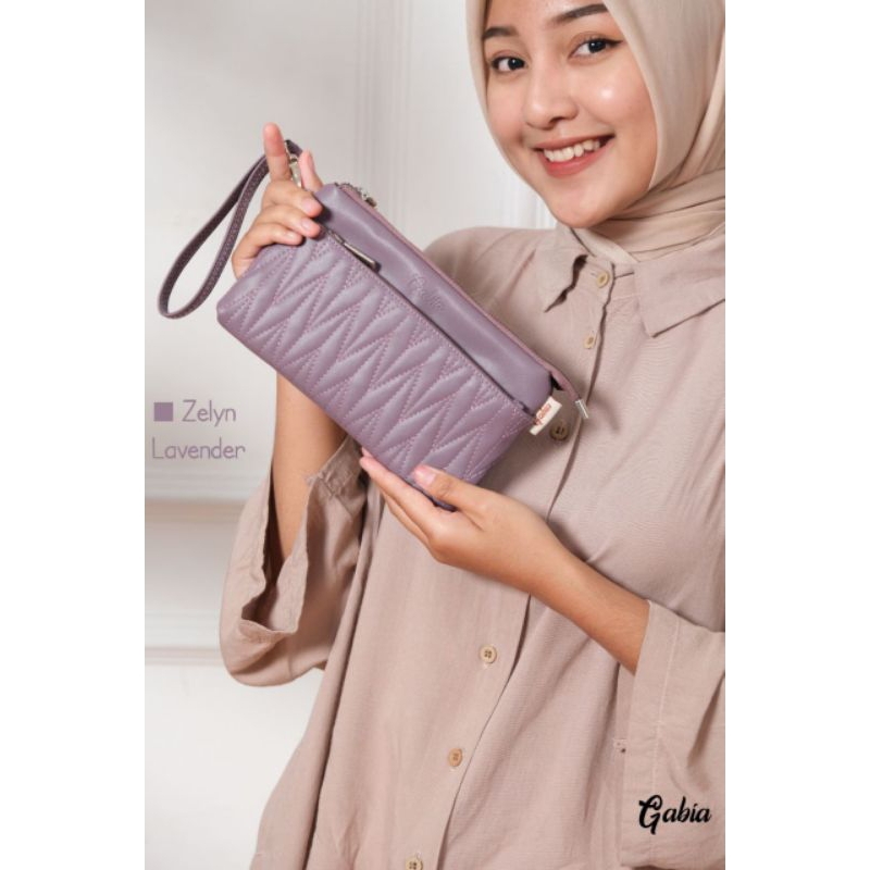 Dompet Zelyn By Gabia Dompet Wanita 2 Resleting Bordir Anti Air