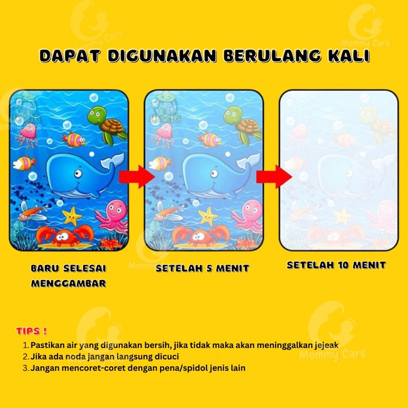 READY STOCK ✅ Buku Gambar Dengan Spidol Air / Mainan Edukasi Anak TK