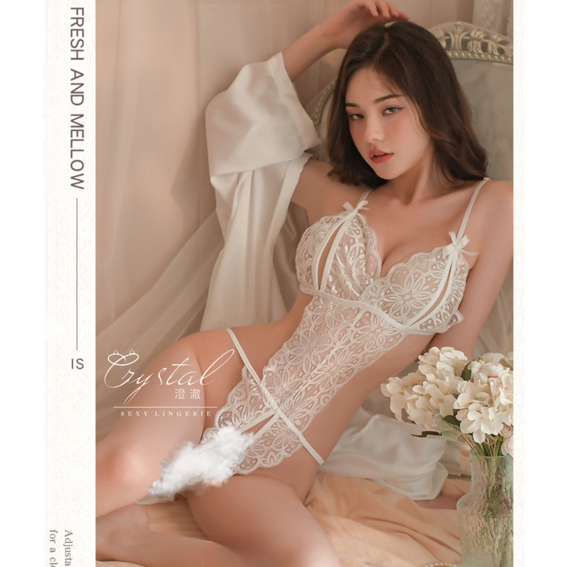 Crystal GABBY Lingerie kimono 2in1 baju tidur sexy lingerie wanita / Lingerie bodysuit baju sexy wanita 249