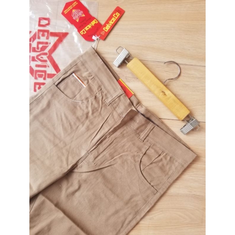 Celana Chino Model Jeans Saku Tempel Bahan Melar by DELVICE / Celana Panjang Fesyen Pria Terbaru Model jeans size 29 - 34 Celana Kerja Harian