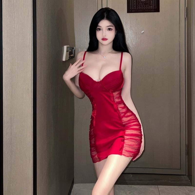 Set lingerie sexy dress bodysuit suspender ketat G42