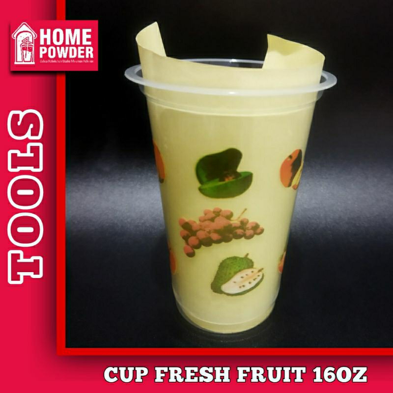 Promo Gelas Cup Sablon Buah Fresh Fruit 16Oz Starindo Murah