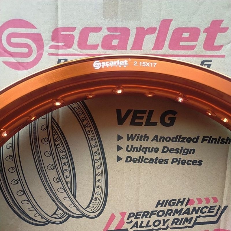 SCARLET RIM VELG WR KOTAK 215 RING 17 PURPLE GOLD