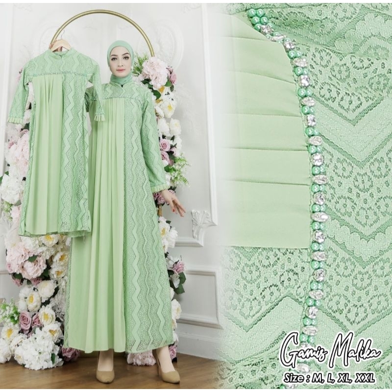 Realpitc Gamis Brokat Malikha DF Kebaya / Gamis Pesta / Gamis Modern / Gamis Cantik