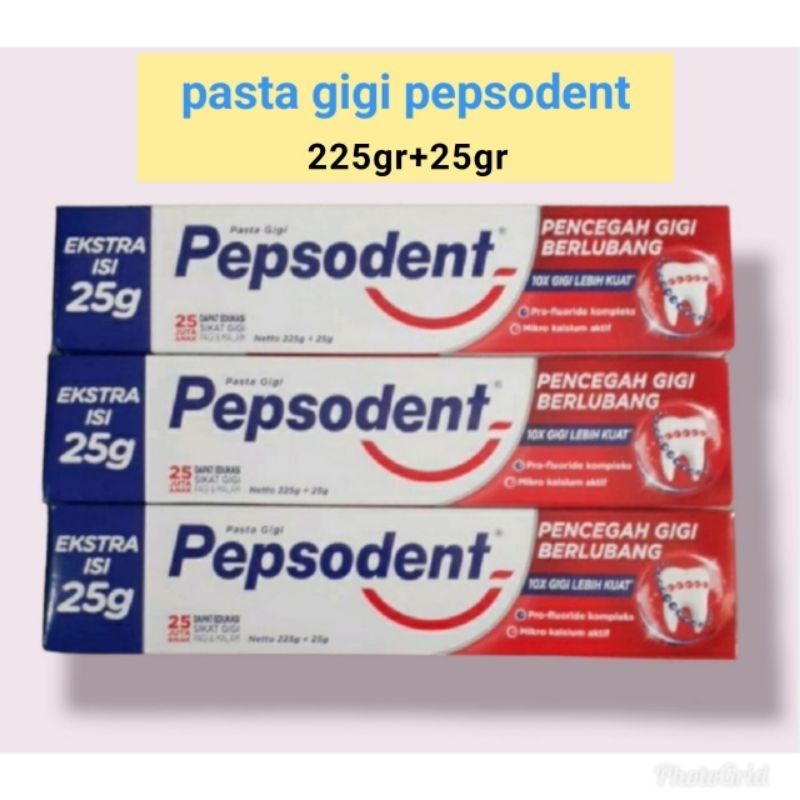 pasta gigi pepsodent 225gr+25gr