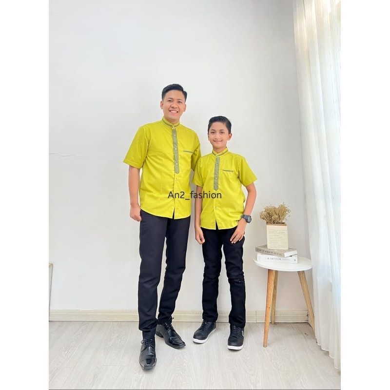 couple koko ayah dan anak warna lemon