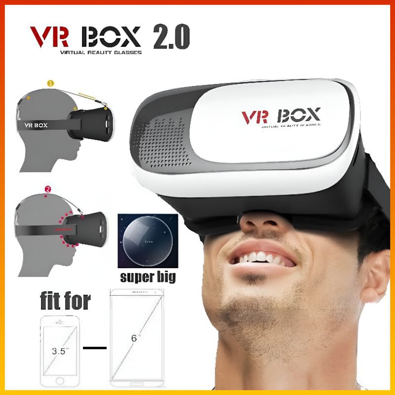 VR BOX Game HP Movies 3D | ORIGINAL Kacamata Virtual Smartphone 360 Gyroscope