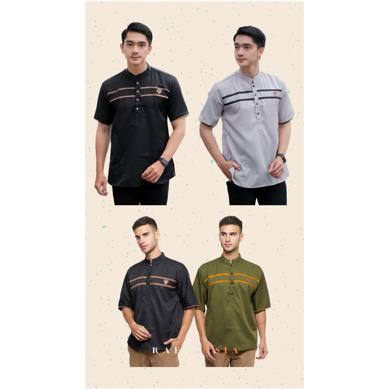 Baju Koko Kurta Lengan Pendek Dewasa | Baju Muslim Pria | Baju Ramadhan Pria Dewasa | Fashion muslim