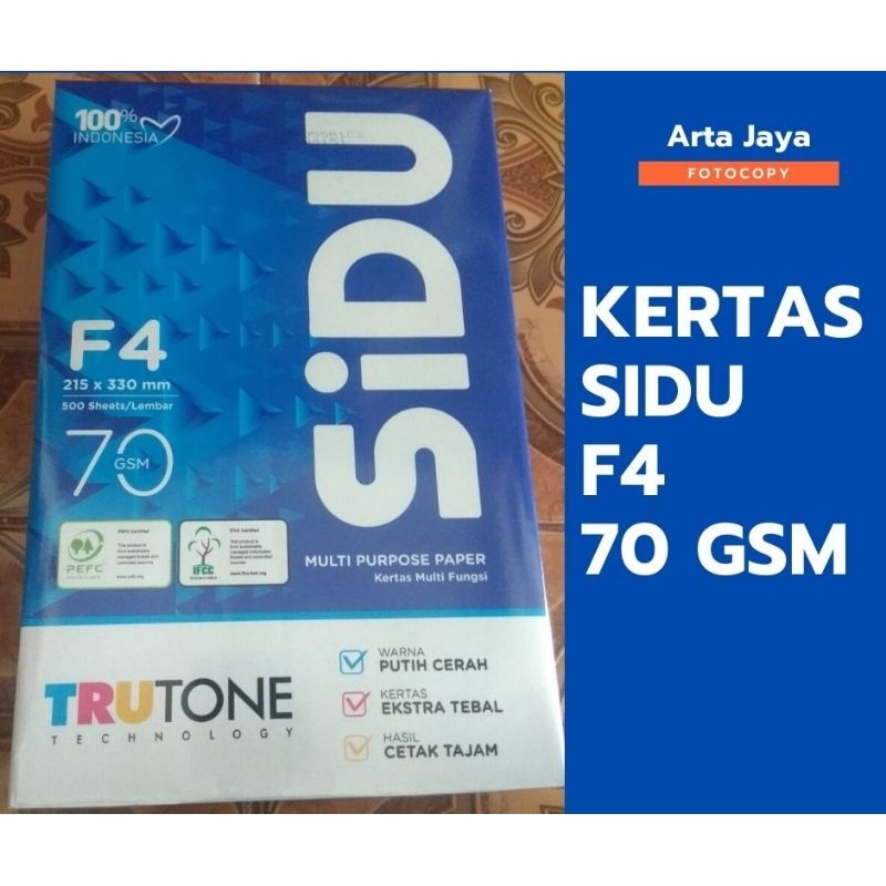 

Kertas SIDU F4 70 gsm
