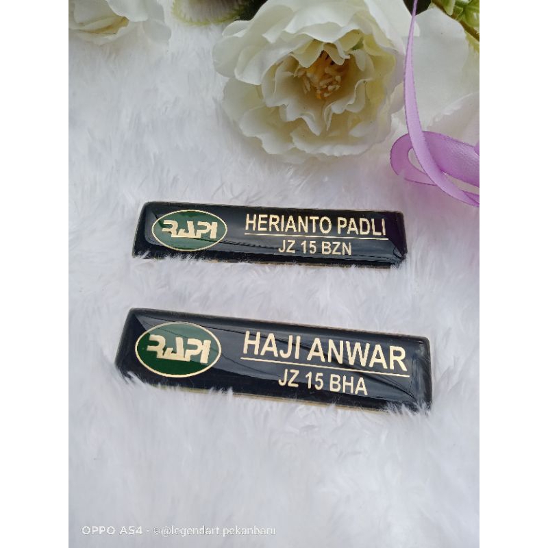 

Name Tag RAPI - Bahan Kuningan 100% Premium