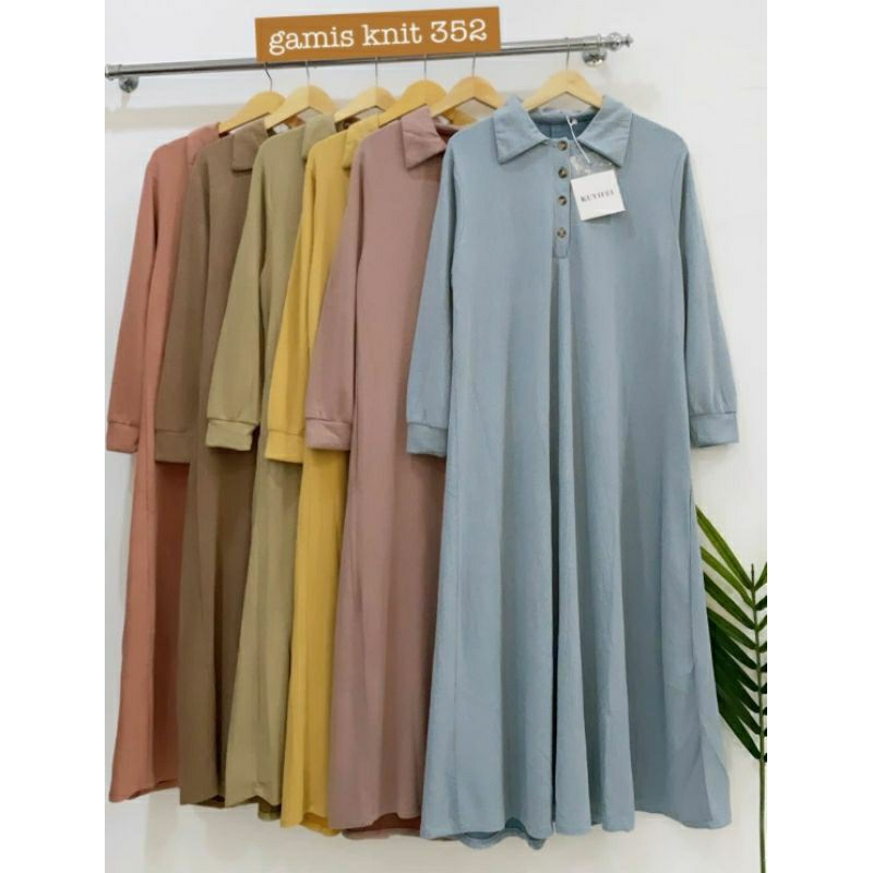 KUYIFEI 352//Gamis Rajut premium//Gamis busui//Gamis Knit premium//Gamis rajut//Gamis Knit Tunik//pa