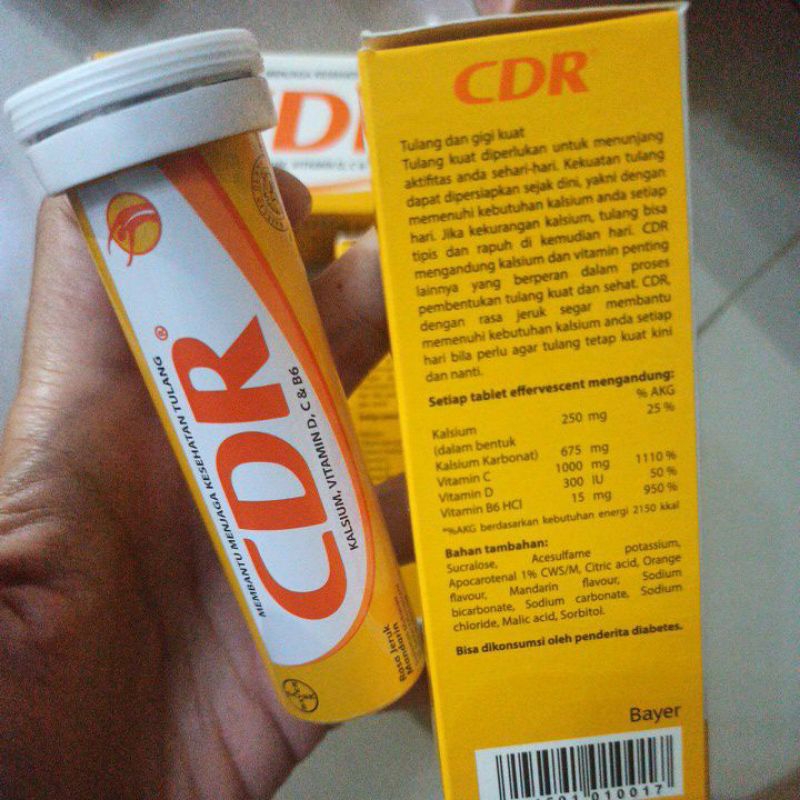 CDR Calcium 10 tablet effervescent tulang suplemen kalsium ibu hamil dan menyusui rasa jeruk