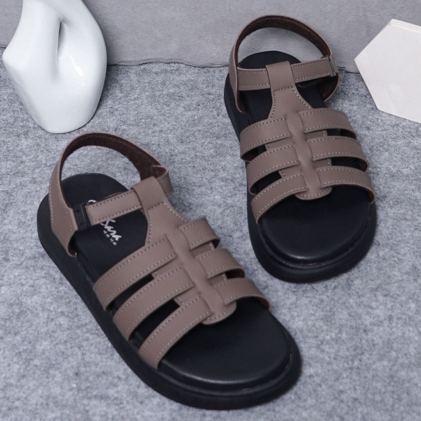 SARASARA YUK - TIFFANY Sepatu Sandal Wanita Silang Size 36 - 40 Sendal Wedges Model dua Tali Strap Belakang Hak Tinggi Sole 3 4 5 cm Bellezza Sara Cewek 37 38 39 40 Warna Dark Grey Abu Bellezza Kekinian Premium Terbaru Shoes Ori Original Mall Official Sto