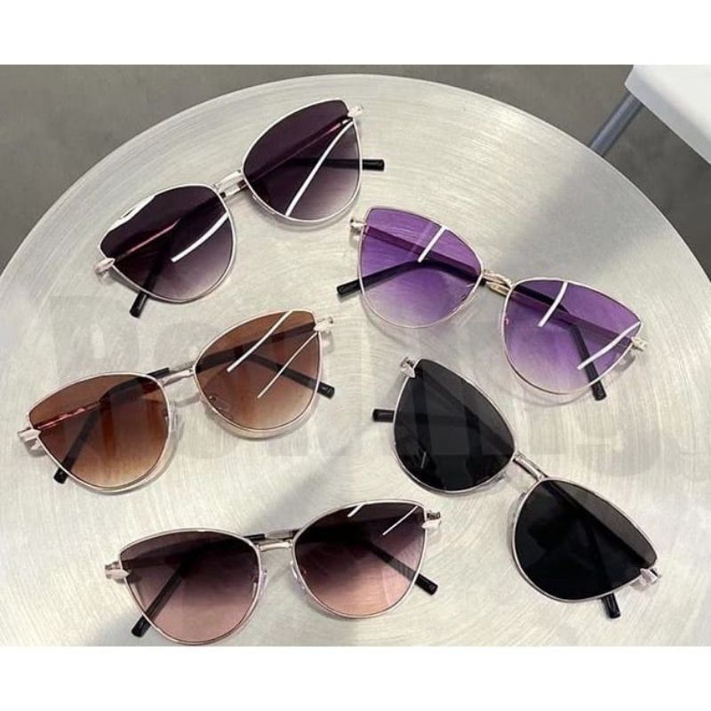 DENNOS kacamata wanita hitam cat eye anti radiasi